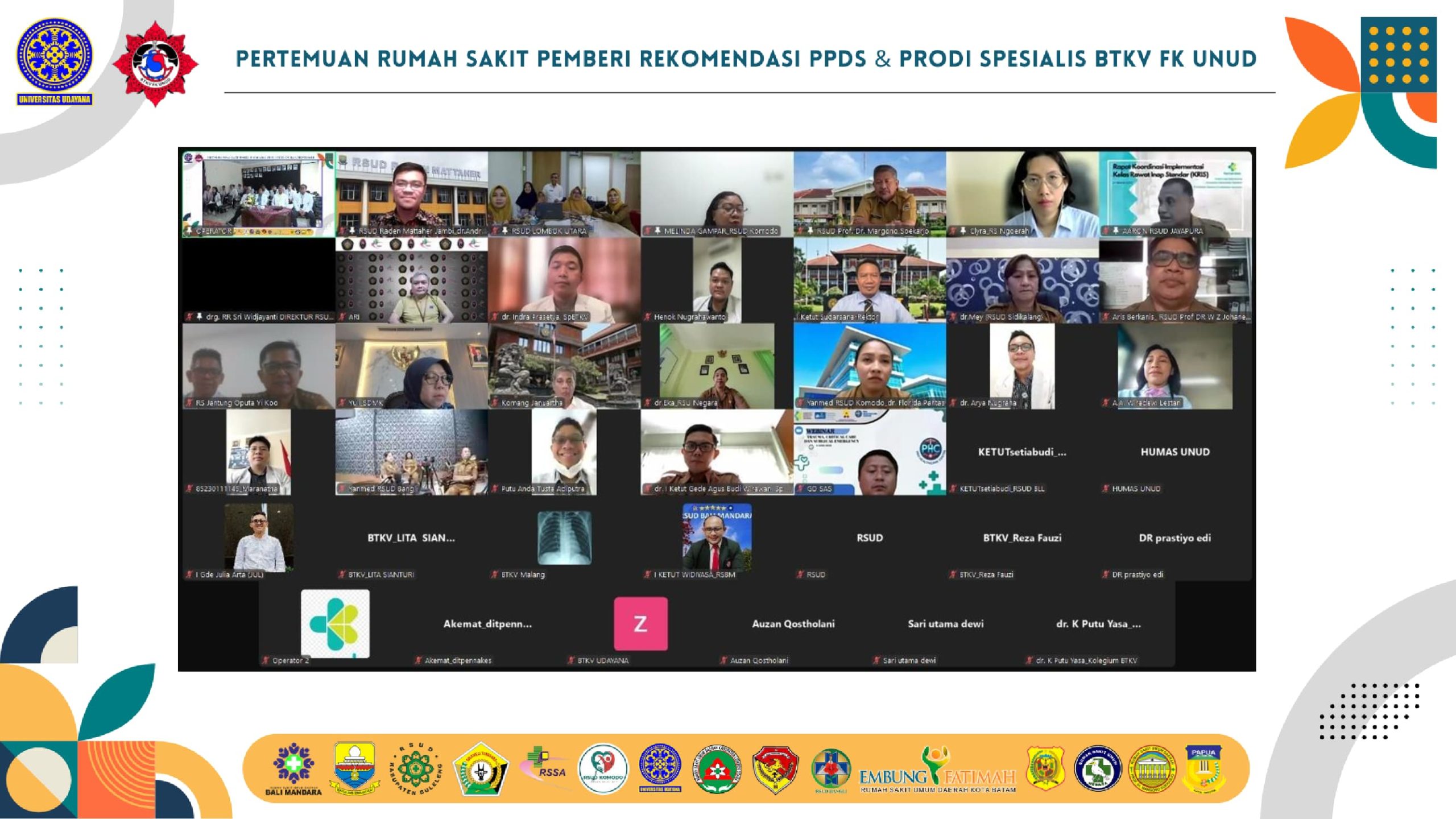 *Pertemuan Rumah Sakit Pemberi Rekomendasi PPDS dan Program Studi Spesialis BTKV FK UNUD*